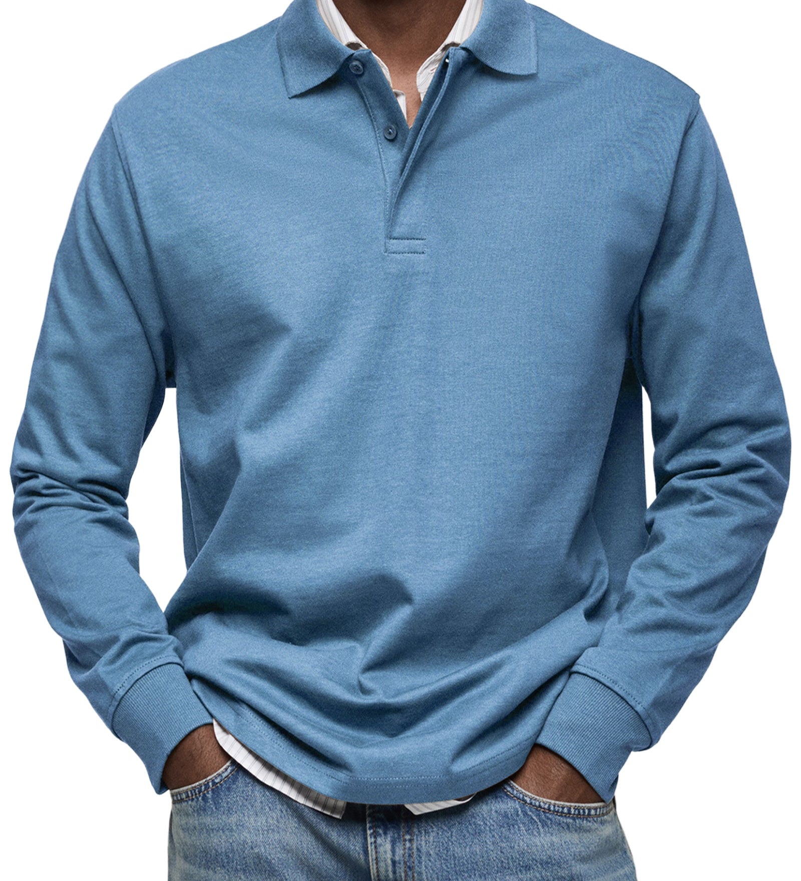 Margarida Lisboa™ - Elegant Long Sleeve Polo Shirt