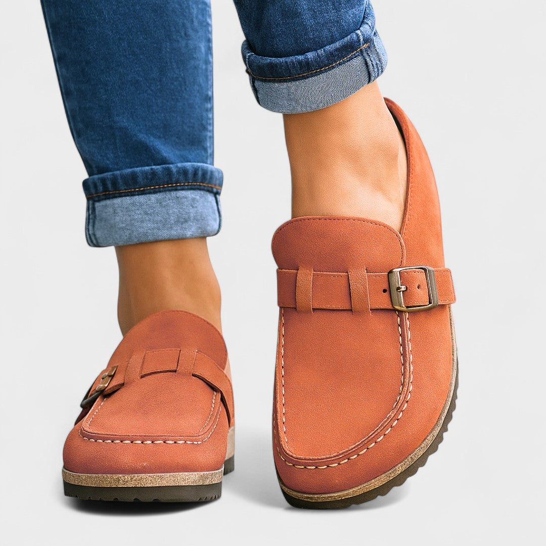 Inês - Zamšas mokasīni ar sprādzi