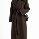 Emīlija Riga™ - Elegants vilnas mētelis ar jostu