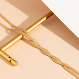 Eleganta Garā Kaklarota ar Regulējamu Čūskas Dizainu