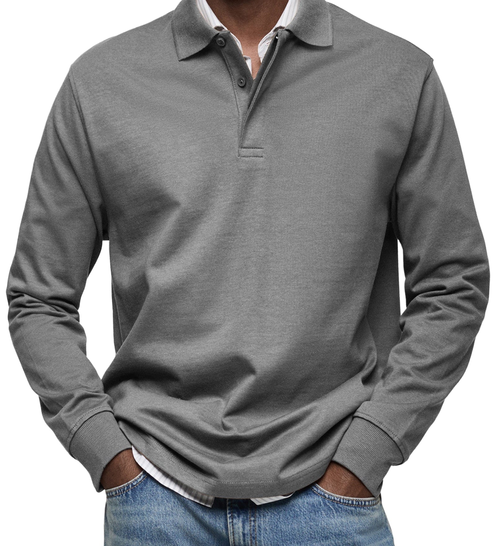 Margarida Lisboa™ - Elegant Long Sleeve Polo Shirt