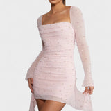 Sónia - Mini kleita ar spīdumu un izgriezumu