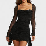 Sónia - Mini kleita ar spīdumu un izgriezumu