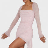 Sónia - Mini kleita ar spīdumu un izgriezumu