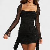 Sónia - Mini kleita ar spīdumu un izgriezumu