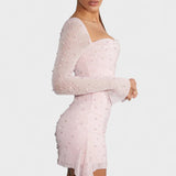 Sónia - Mini kleita ar spīdumu un izgriezumu