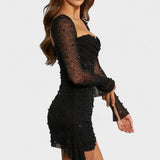 Sónia - Mini kleita ar spīdumu un izgriezumu