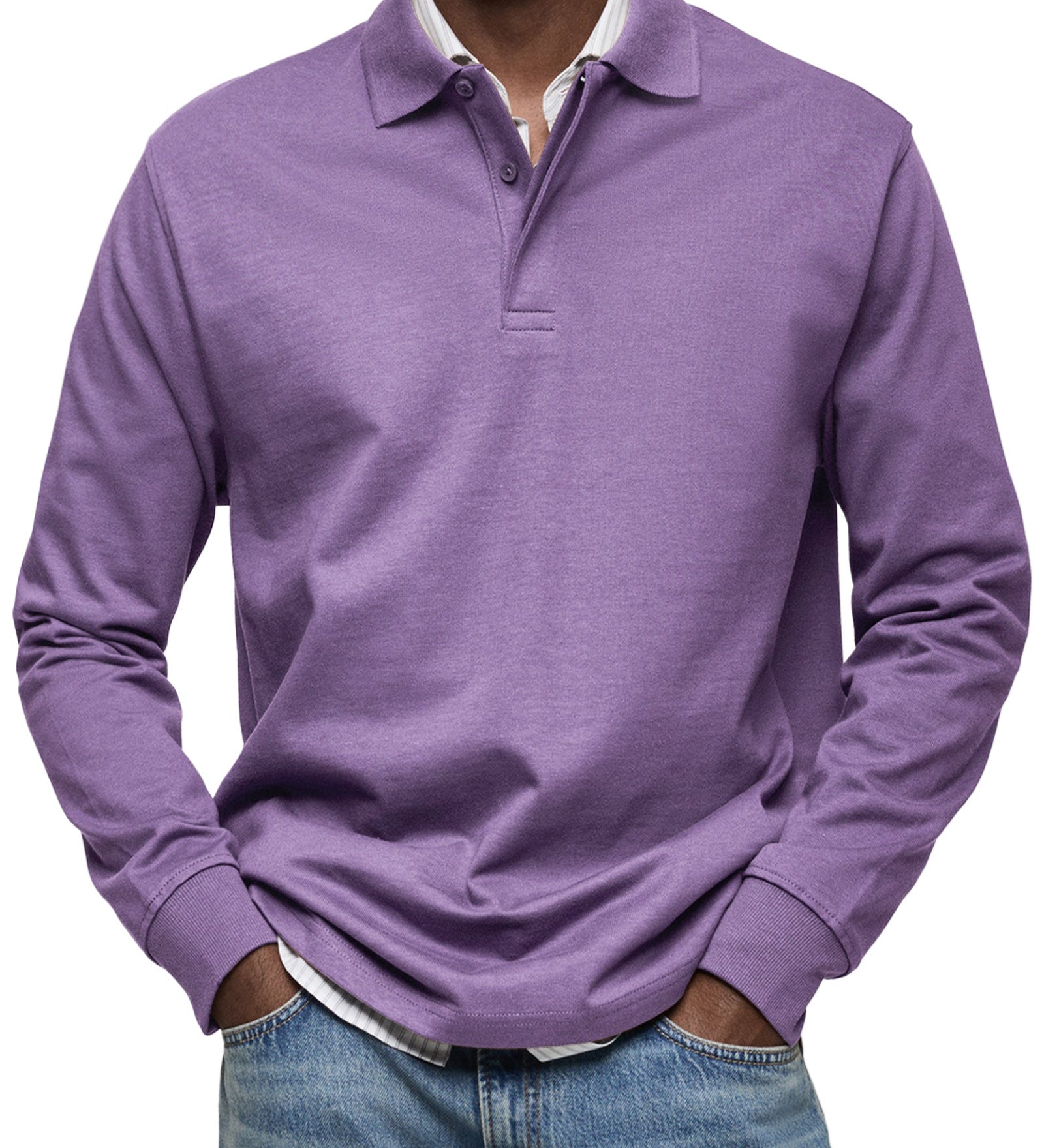 Margarida Lisboa™ - Elegant Long Sleeve Polo Shirt